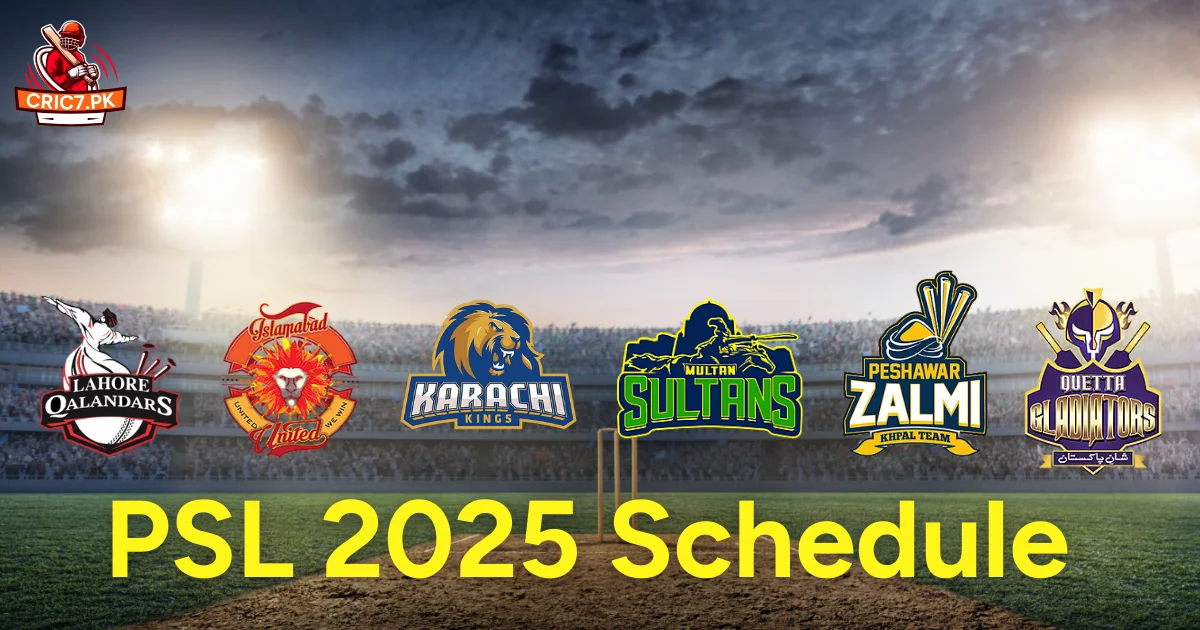 PSL 2025 Schedule